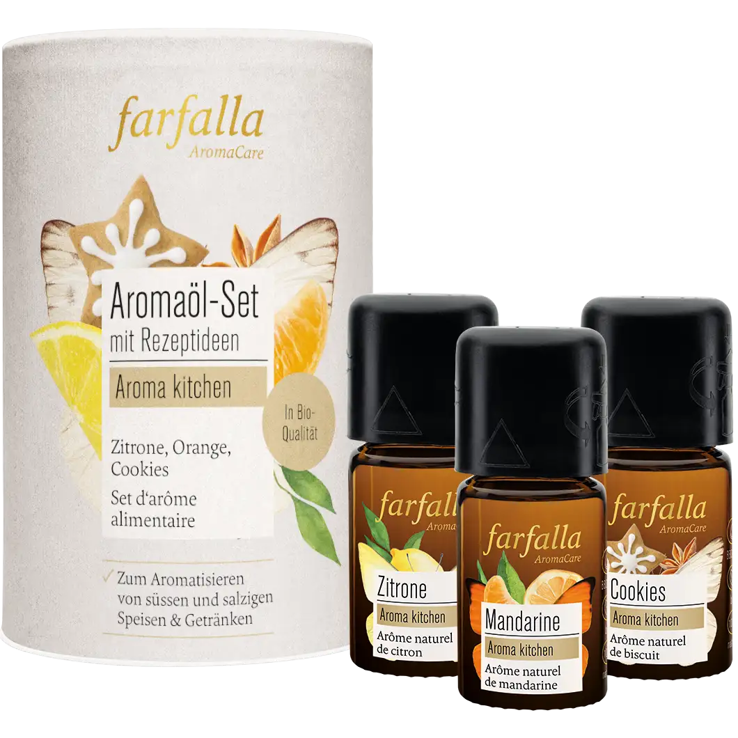 Aromaöl Set mit Rezeptideen Farfalla