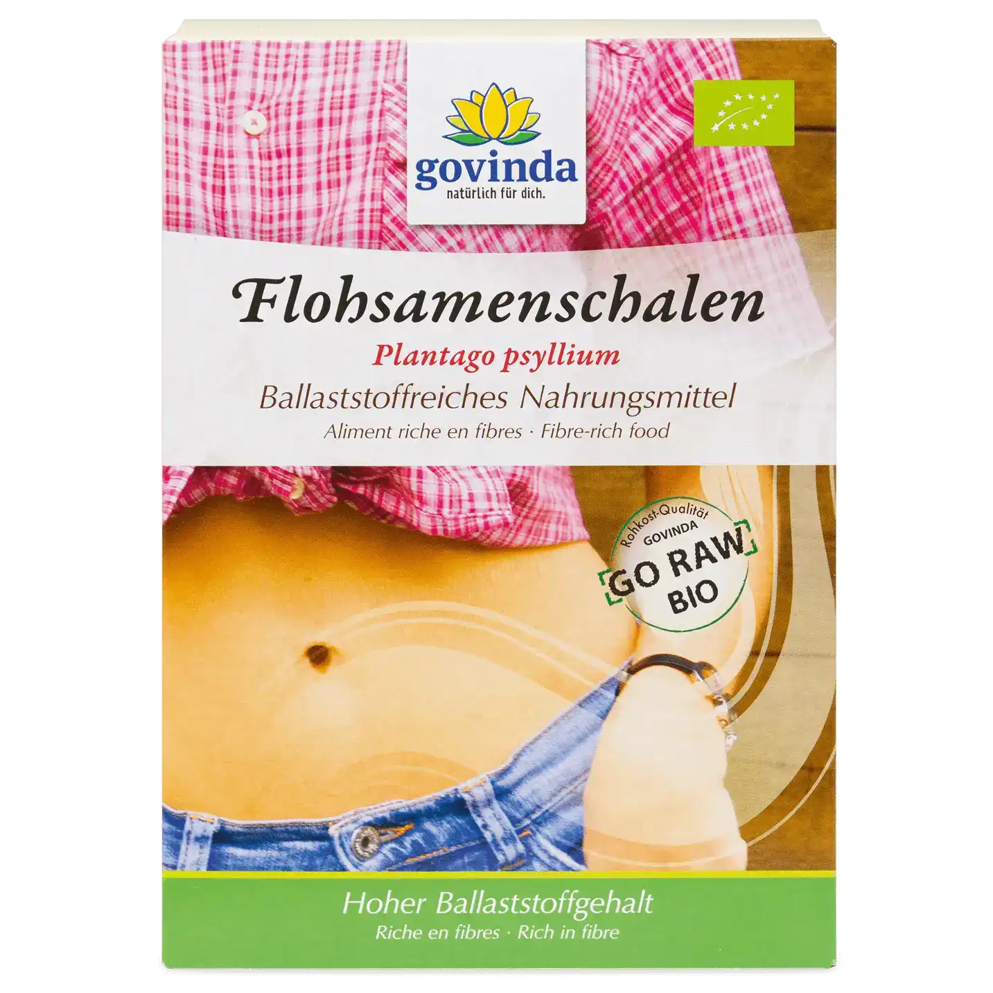 Govinda Flohsamenschalen Plantago psyllium 250g Bio Ballaststoffreich reines Naturprodukt aus der Kräuterdrogerie
