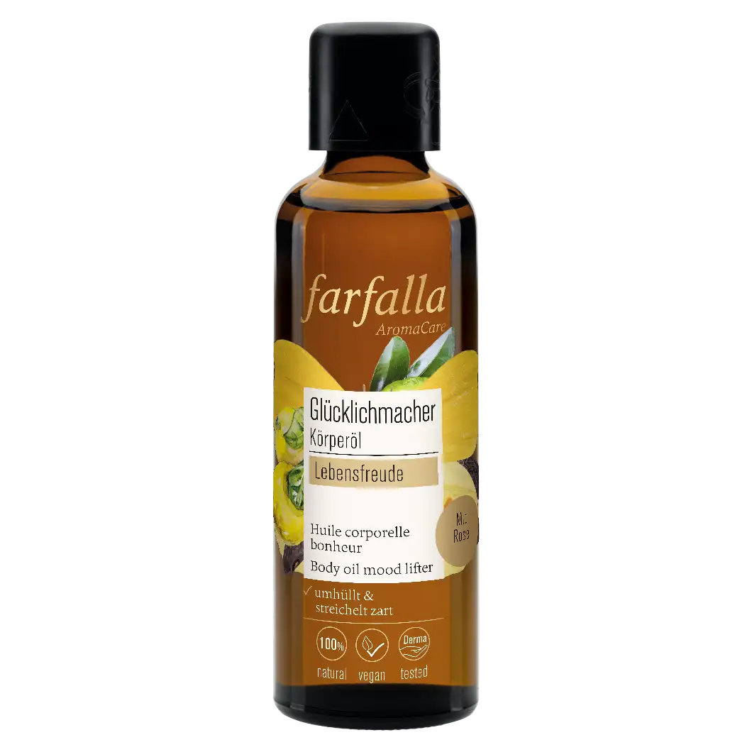 Glücklichmacher lebensfreude, rose, körperöl 75ml Farfalla