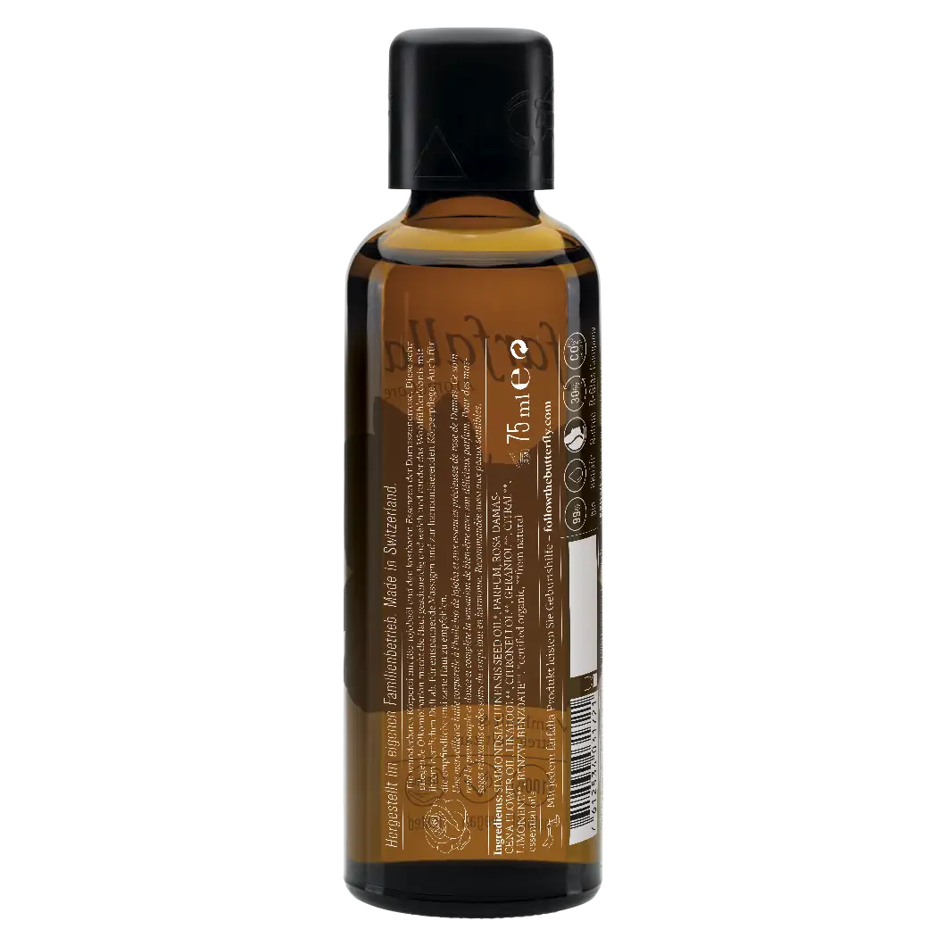 Glücklichmacher lebensfreude, rose, körperöl 75ml Farfalla