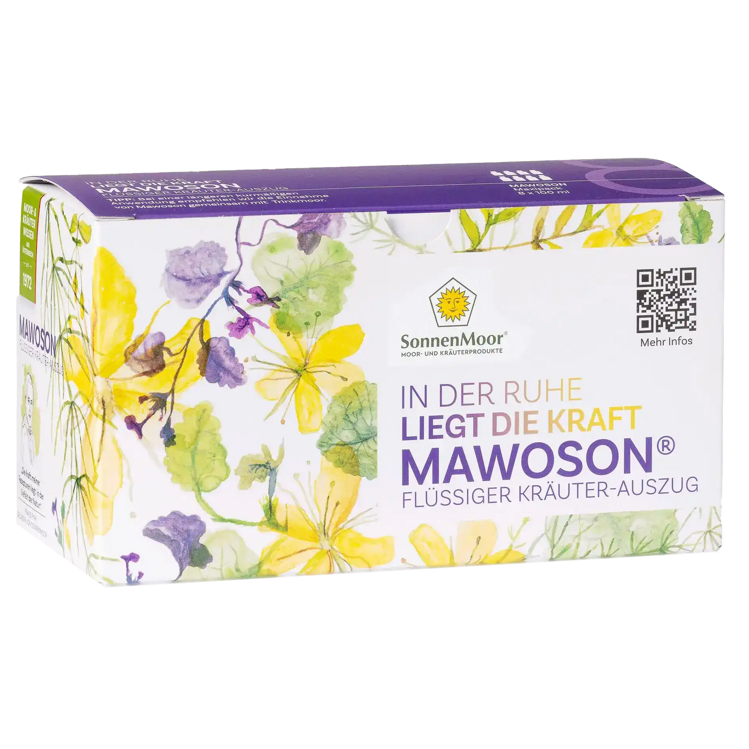 SonnenMoor Mawoson: Flüssiger Kräuter-Auszug. Moor- und Kräuterprodukt für innere Ruhe und Wohlbefinden.