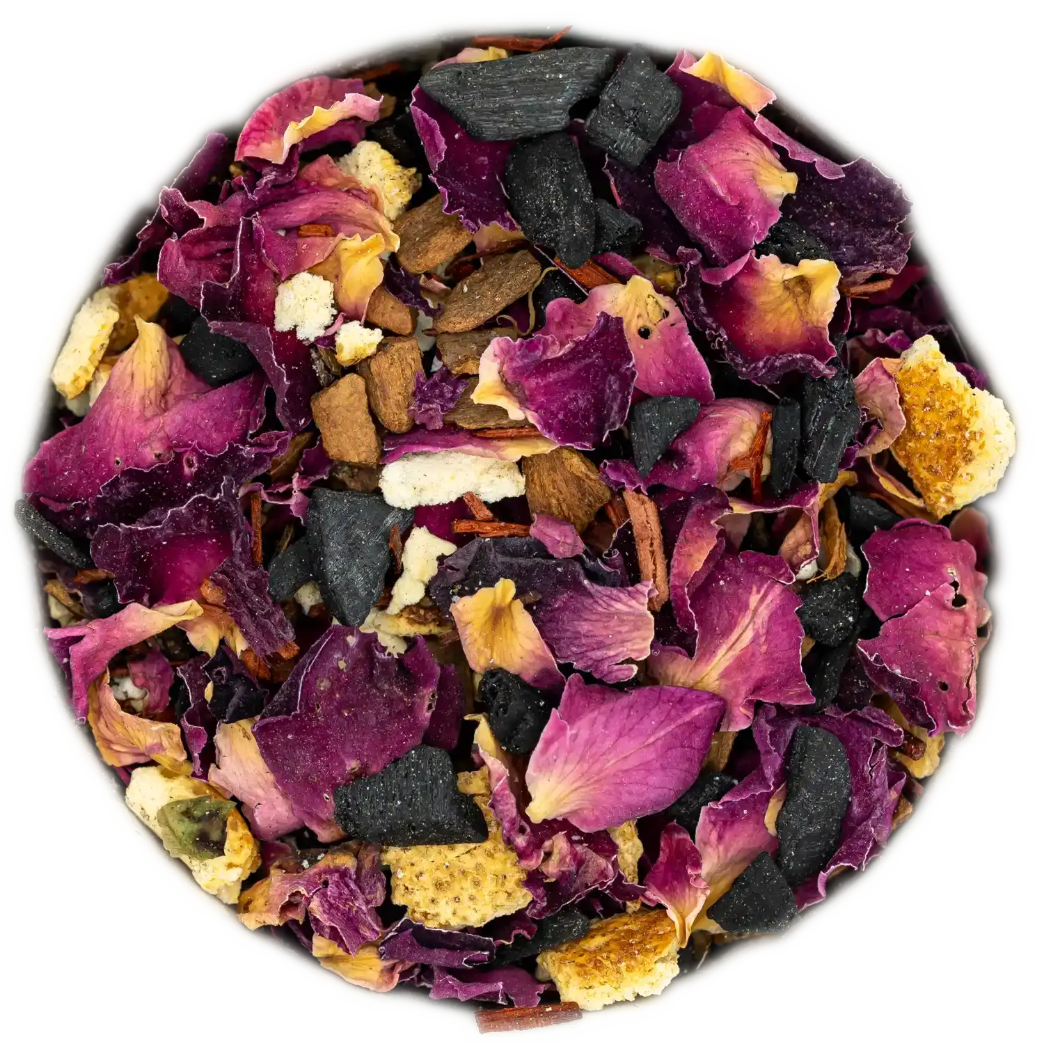 Räuchermischung Sinnlichkeit: Hochwertiges Räucherwerk mit Rosenblüten, Styrax, Zimt, Sandelholz und Orangenschale aus der Kräuterdrogerie, 1080 Wien.