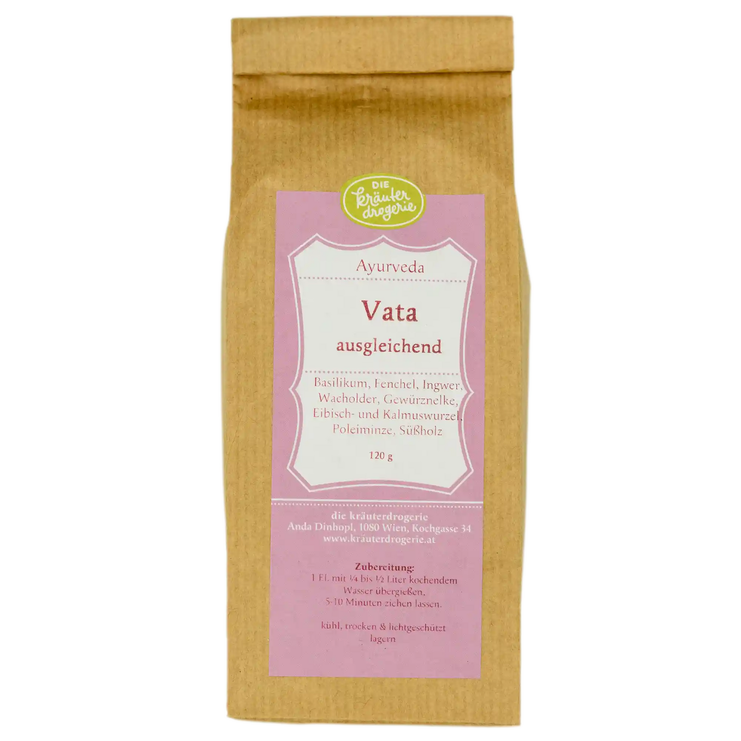 Vata Tee N°2 - Verpackung - 120g Die Kräuterdrogerie