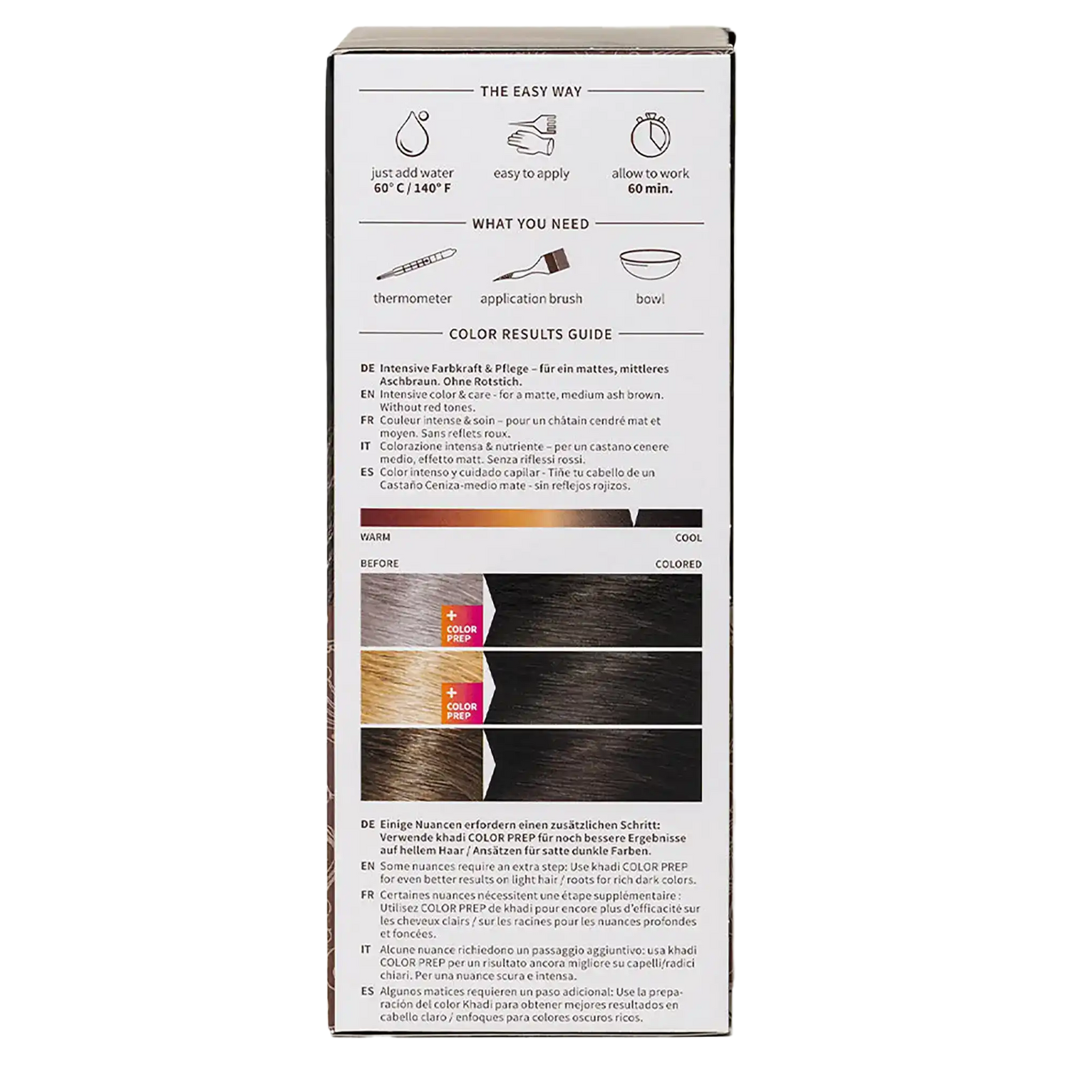 Aschbraun Pflanzenhaarfarbe 100g Khadi