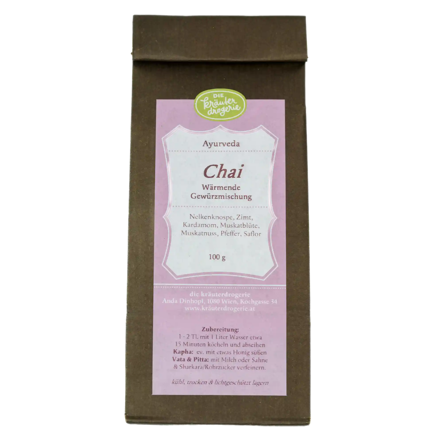 Chai - Verpackung - 100g Die Kräuterdrogerie