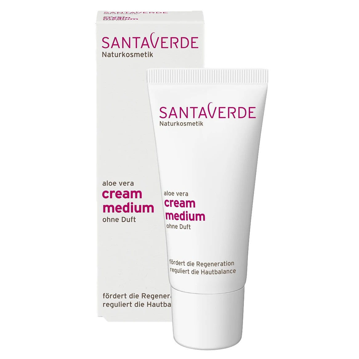 Aloe Vera Creme medium ohne Duft 30ml Santaverde