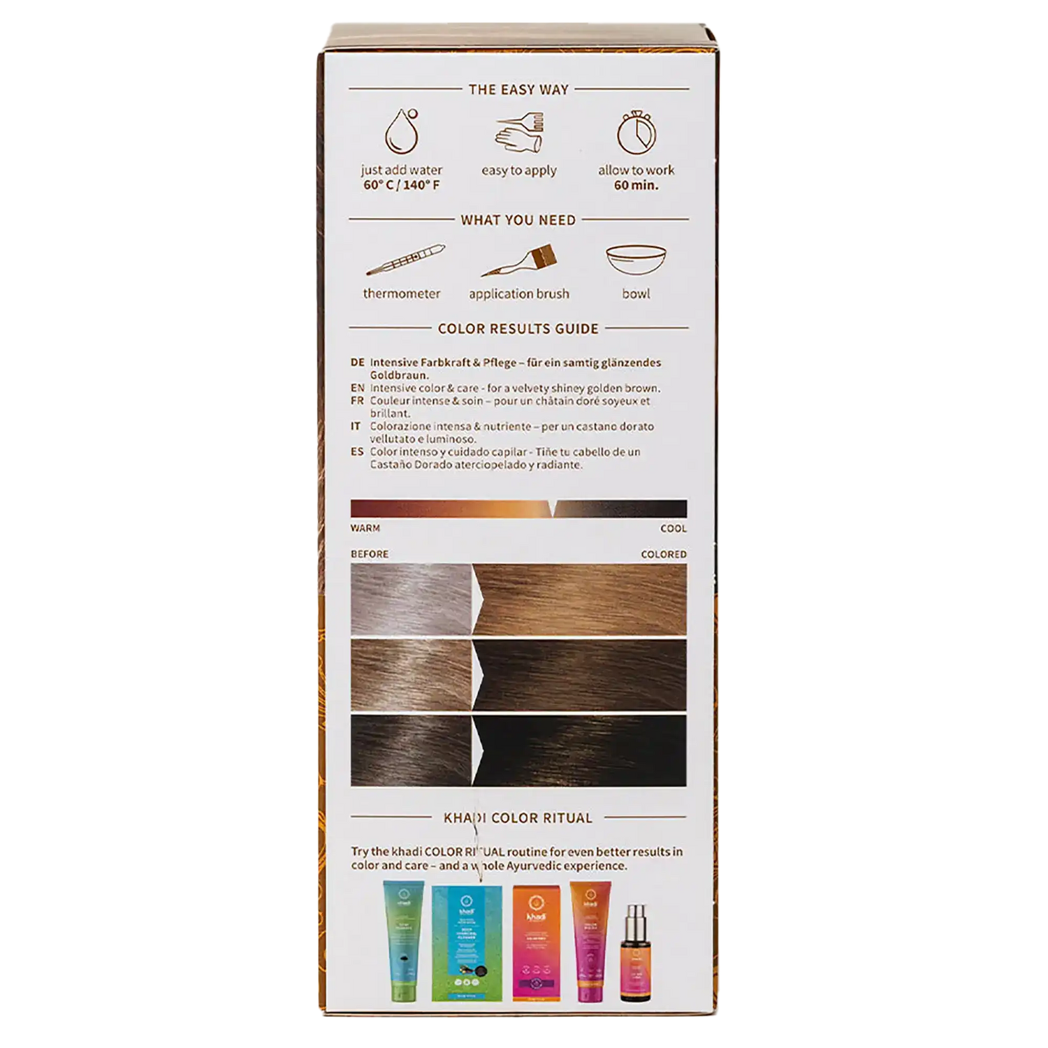 Goldbraun Pflanzenhaarfarbe 100g Khadi