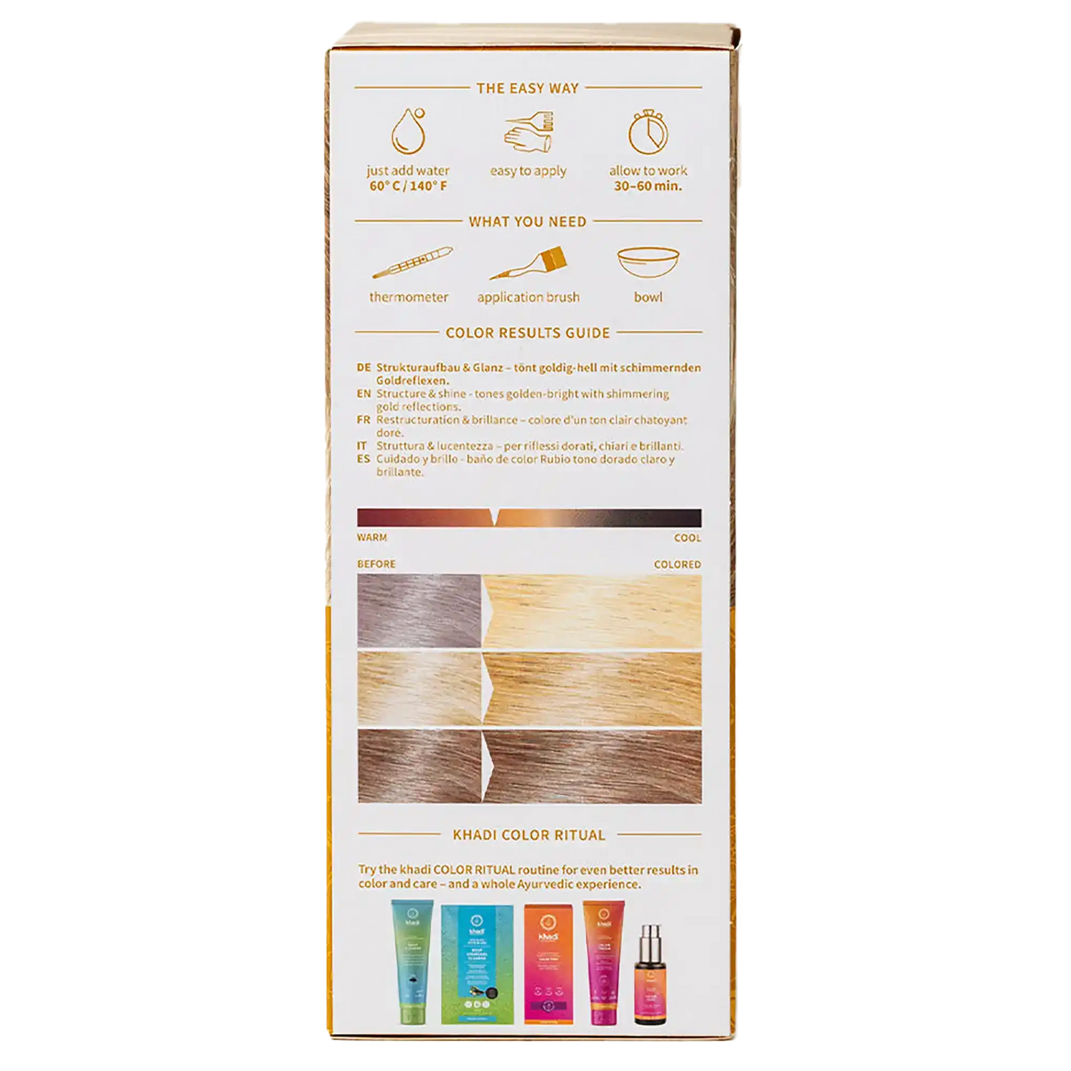 Goldhauch Pflanzenhaarfarbe 100g Khadi