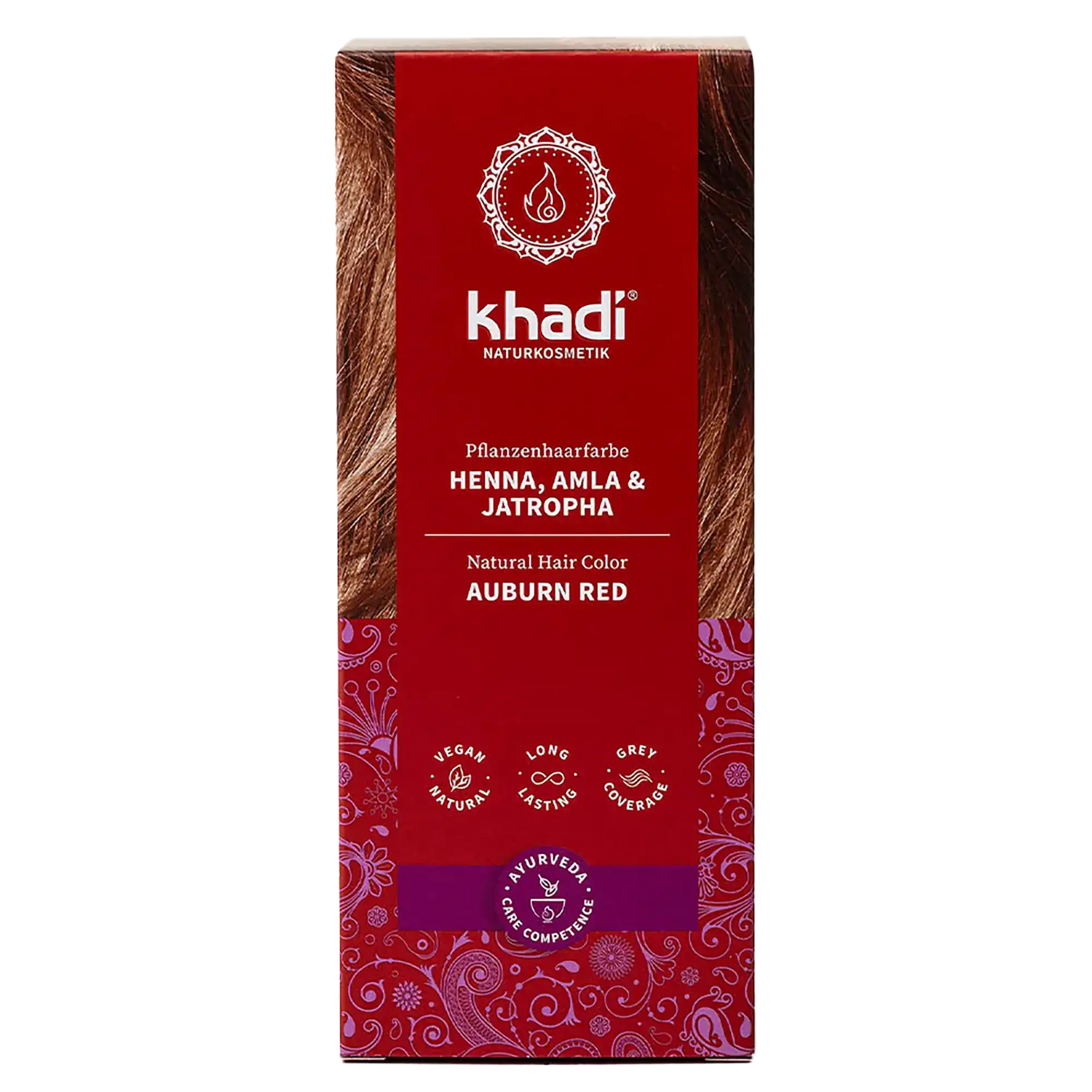 Henna/Amla/Ja Pflanzenhaarfarbe 100g Khadi