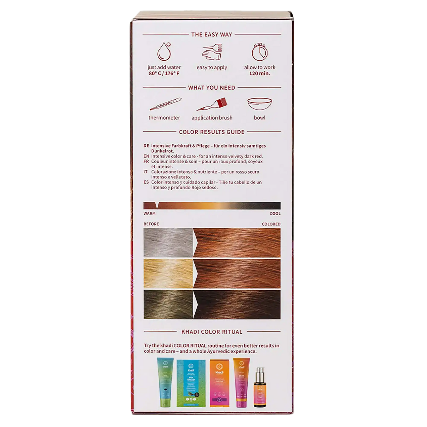 Henna/Amla/Ja Pflanzenhaarfarbe 100g Khadi