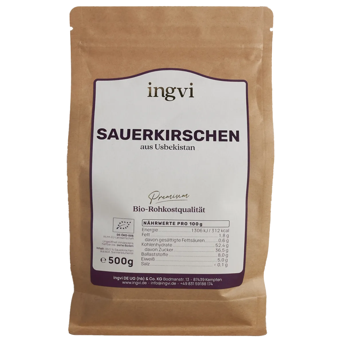 Sauerkirschen Bio 500g Ingvi