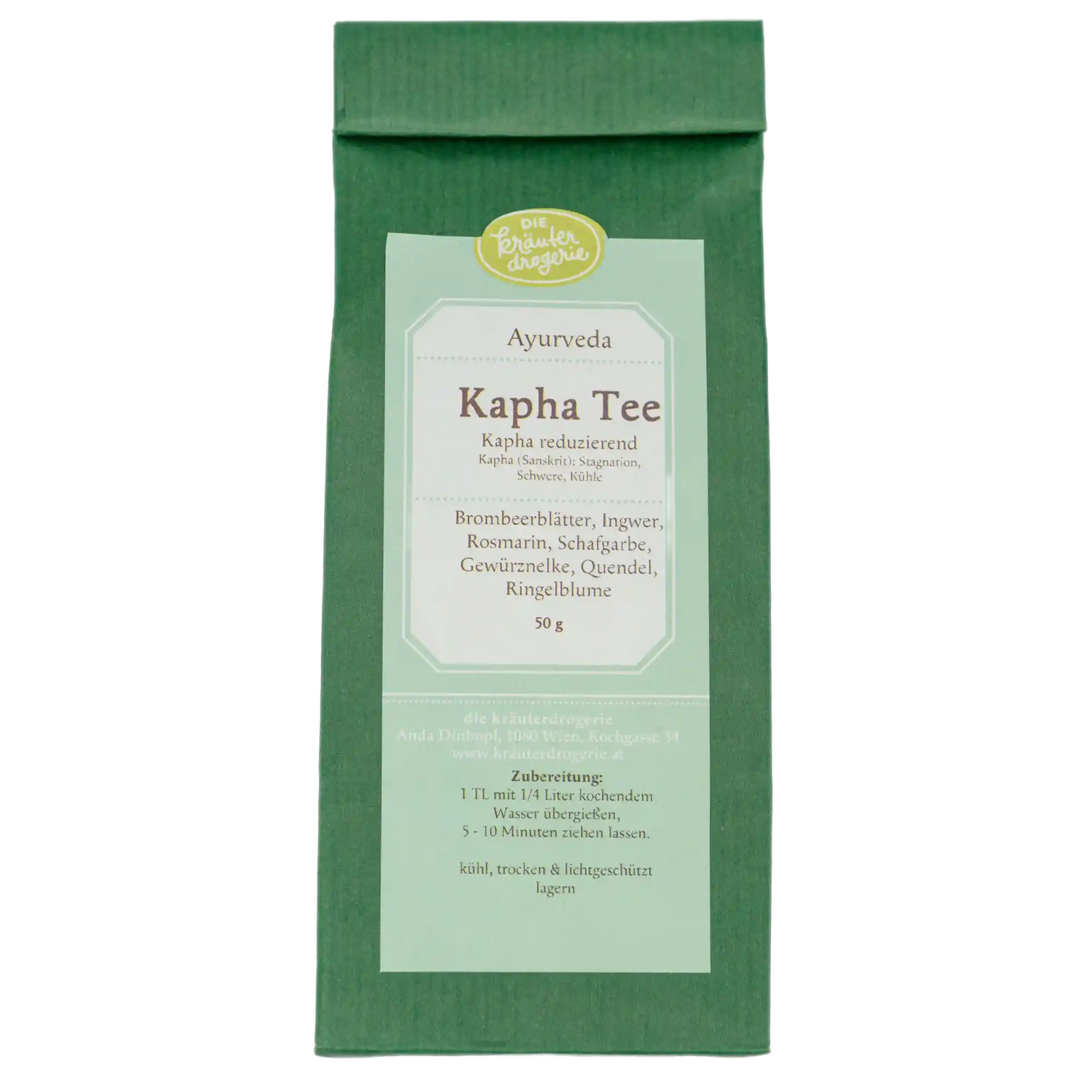 Kapha Tee N°1 - Verpackung - 50g Die Kräuterdrogerie