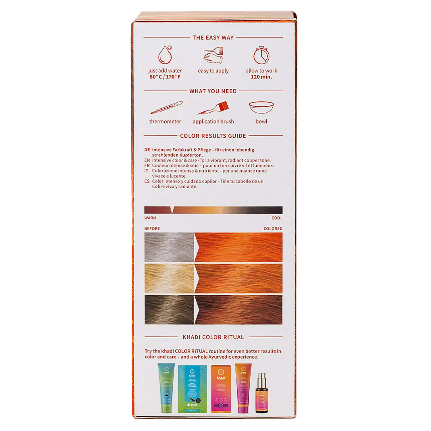 Kupfer Pflanzenhaarfarbe 100g Khadi