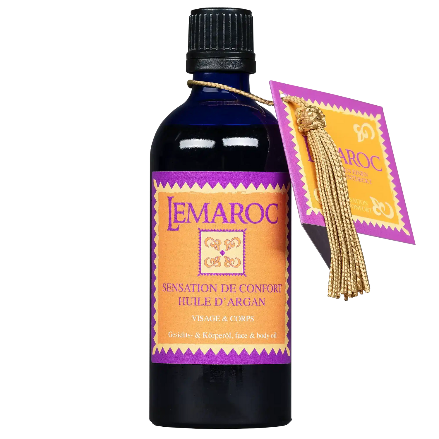 LEMAROC Arganöl (Huile d'Argan) "Sensation de Confort". Hochwertiges Gesichts- und Körperöl in Die Kräuterdrogerie.