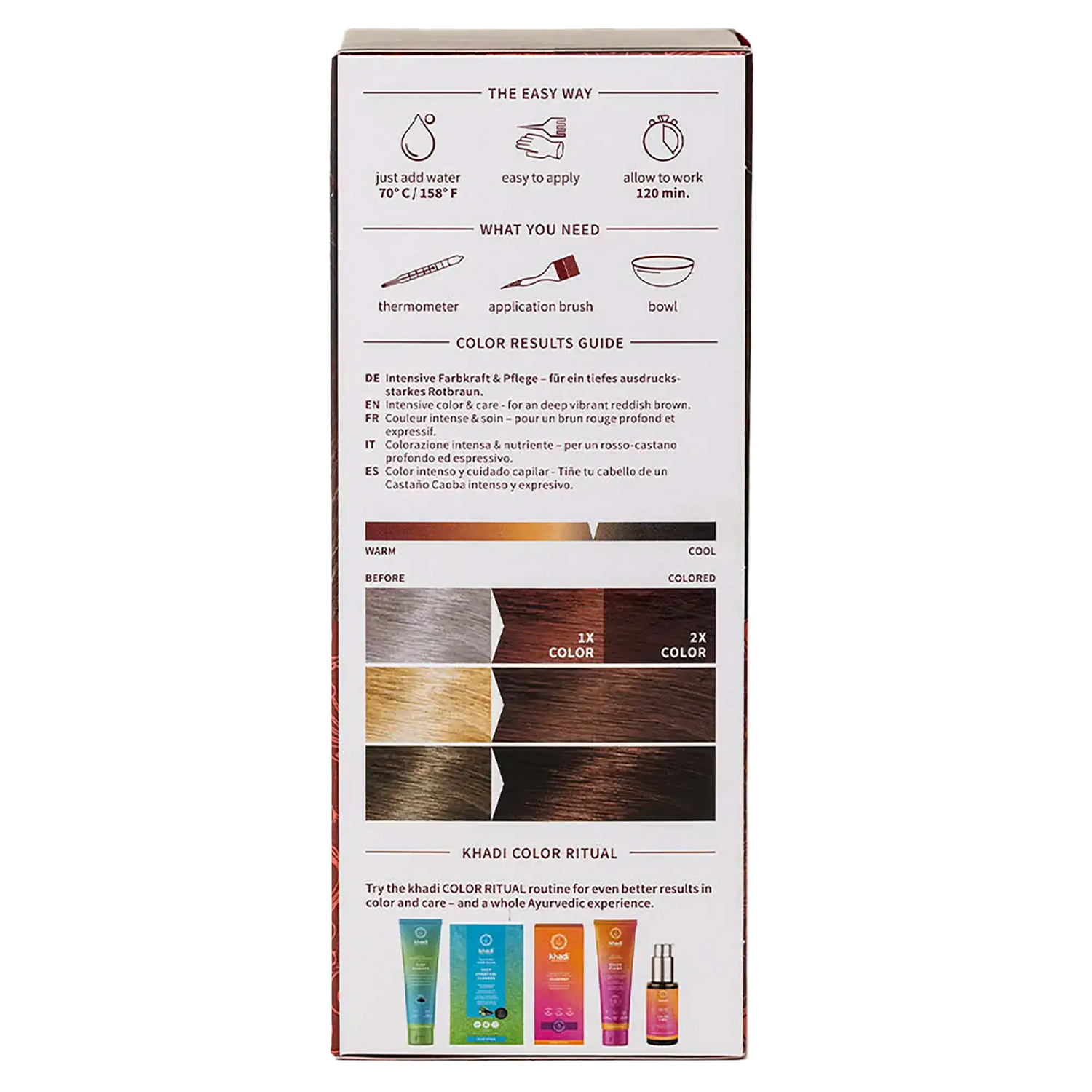 Mahagoni Pflanzenhaarfarbe 100g Khadi