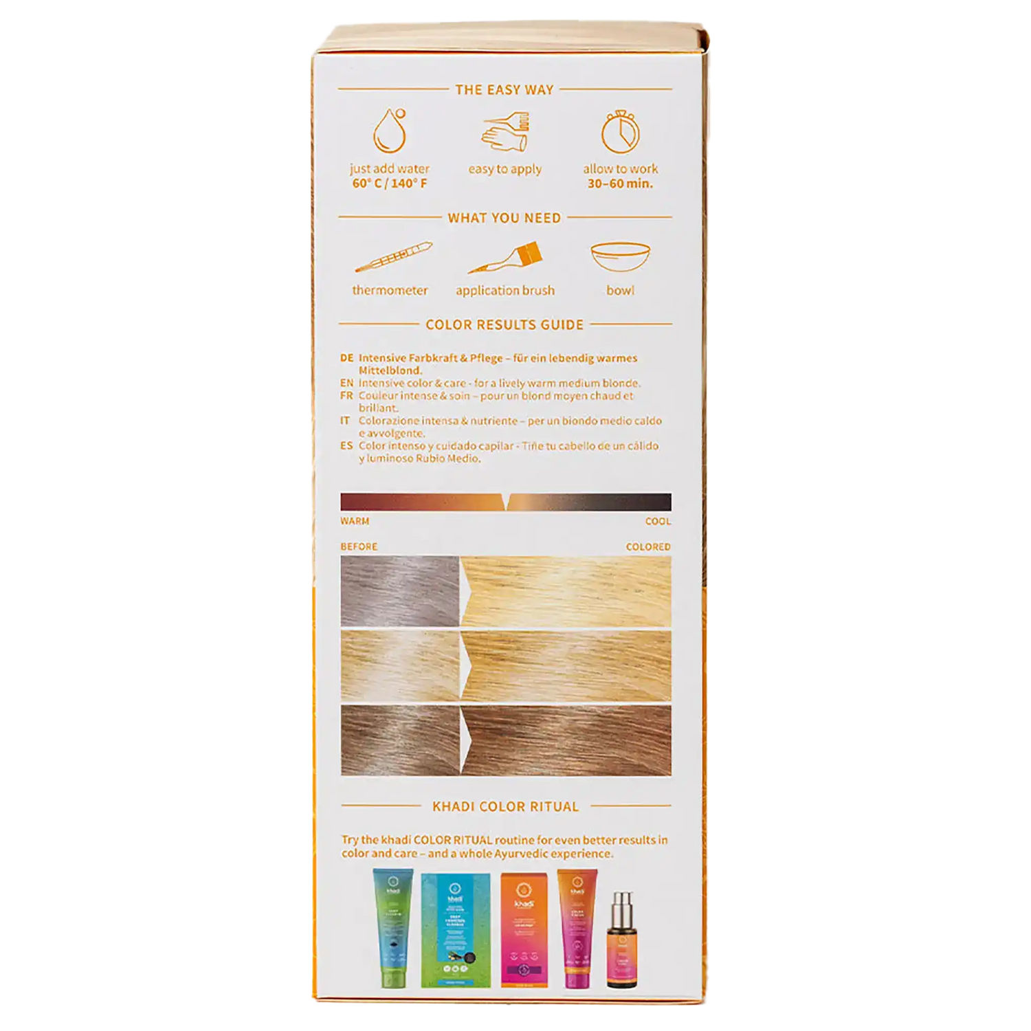 Mittelblond Pflanzenhaarfarbe 100g Khadi