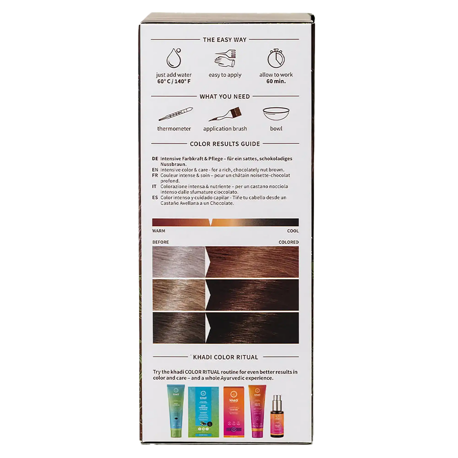 Nussbraun Pflanzenhaarfarbe 100g Khadi