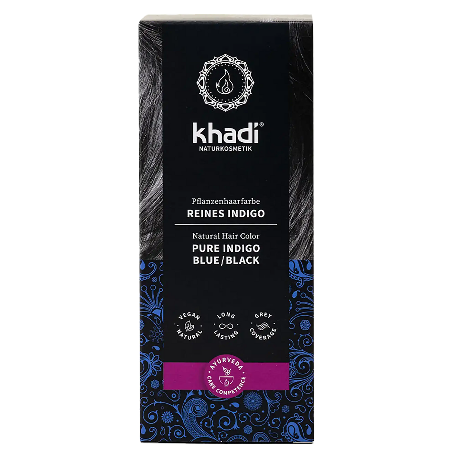 Indigo Pflanzenhaarfarbe 100g Khadi