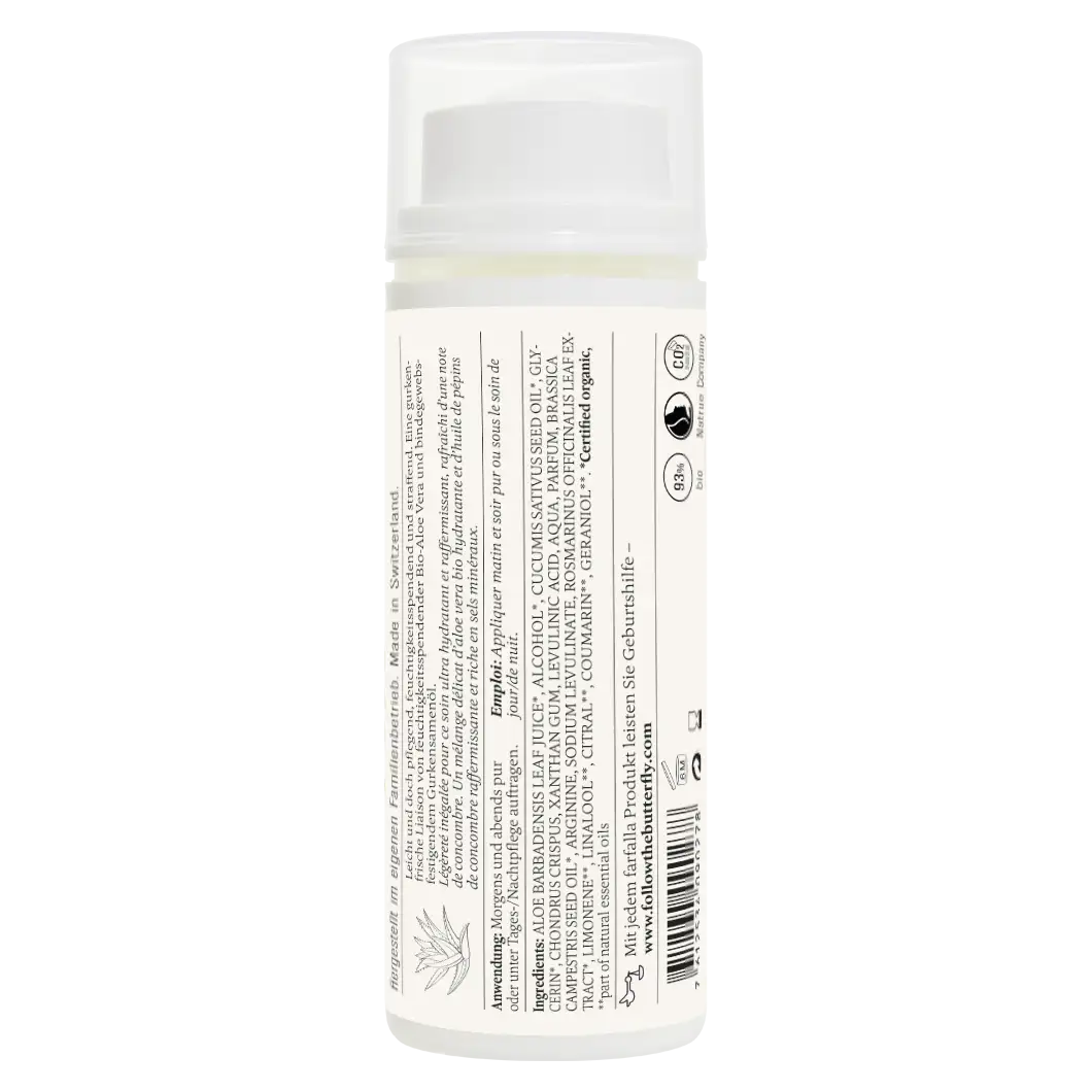 Aloe Vera Gel Gurke 50ml Farfalla