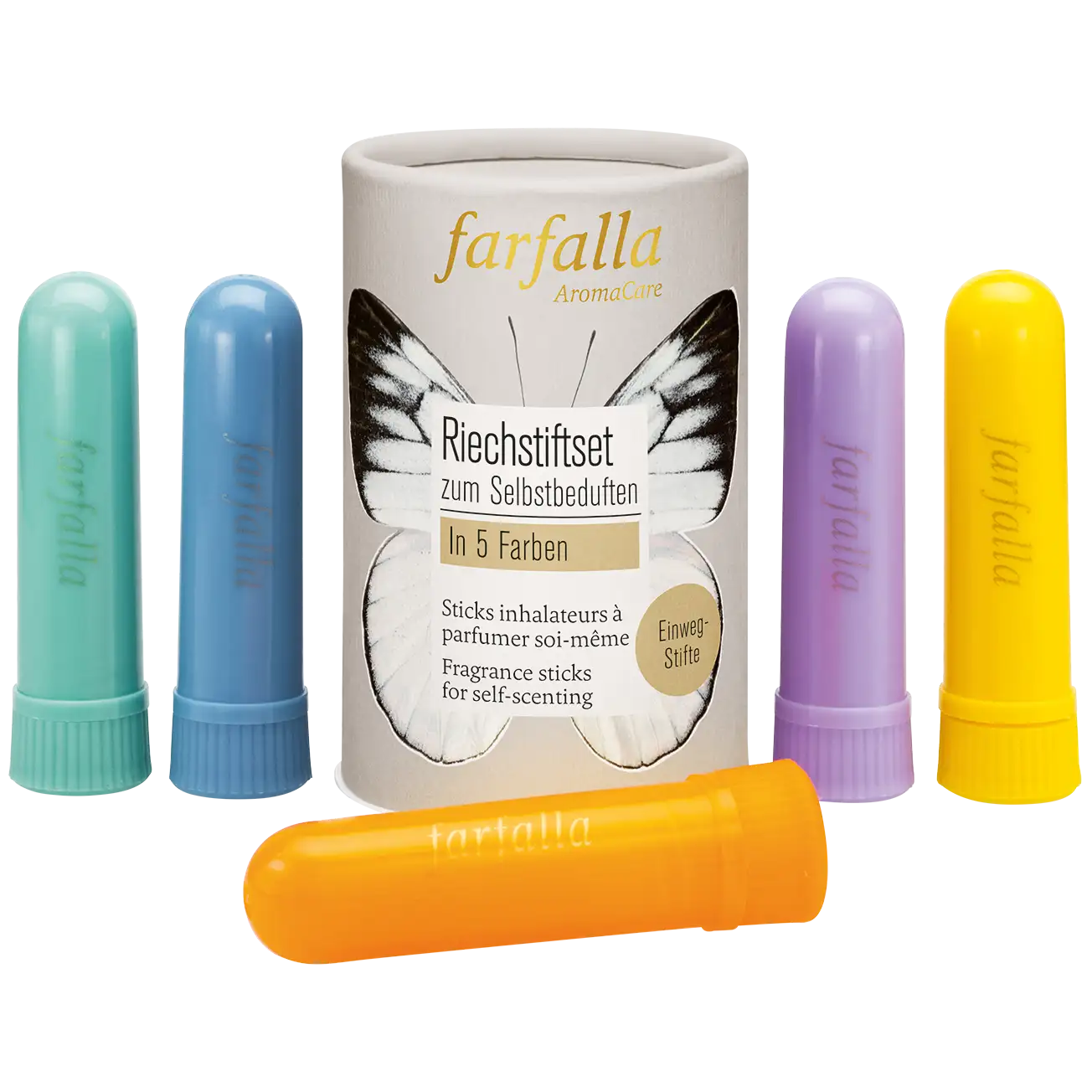 Riechstiftset in 5 Farben Farfalla