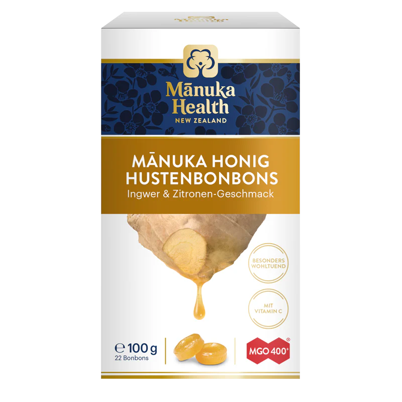 Manuka Honig Bonbons Ingwer Zitrone 100g