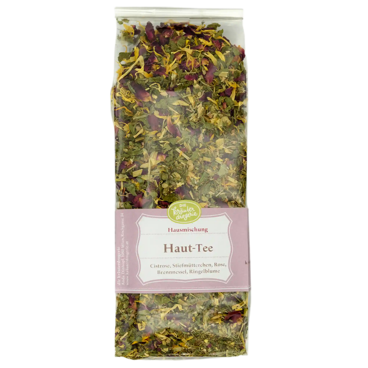 Hauttee - Verpackung - 100g Die Kräuterdrogerie