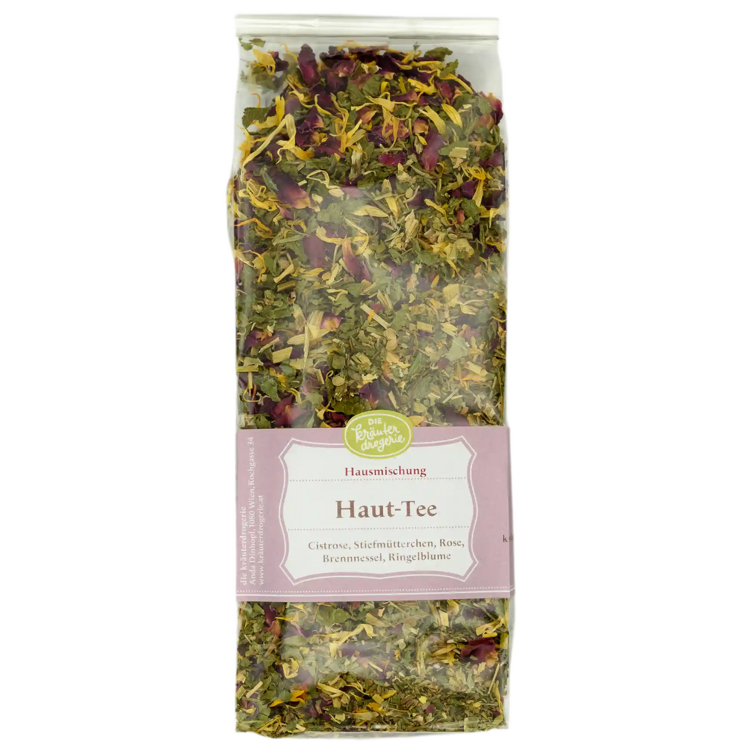 Hauttee - Verpackung - 100g Die Kräuterdrogerie