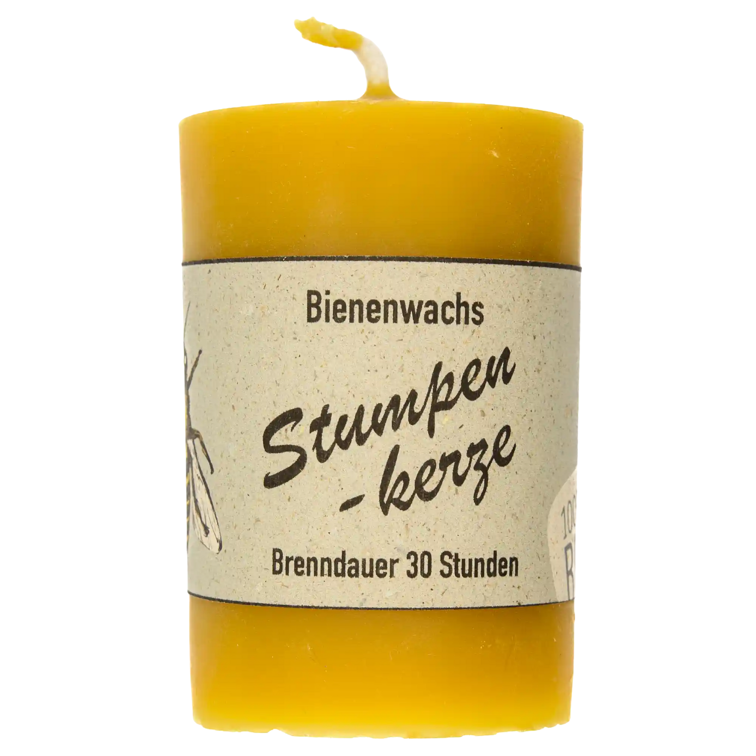 Beeswax candle pillar