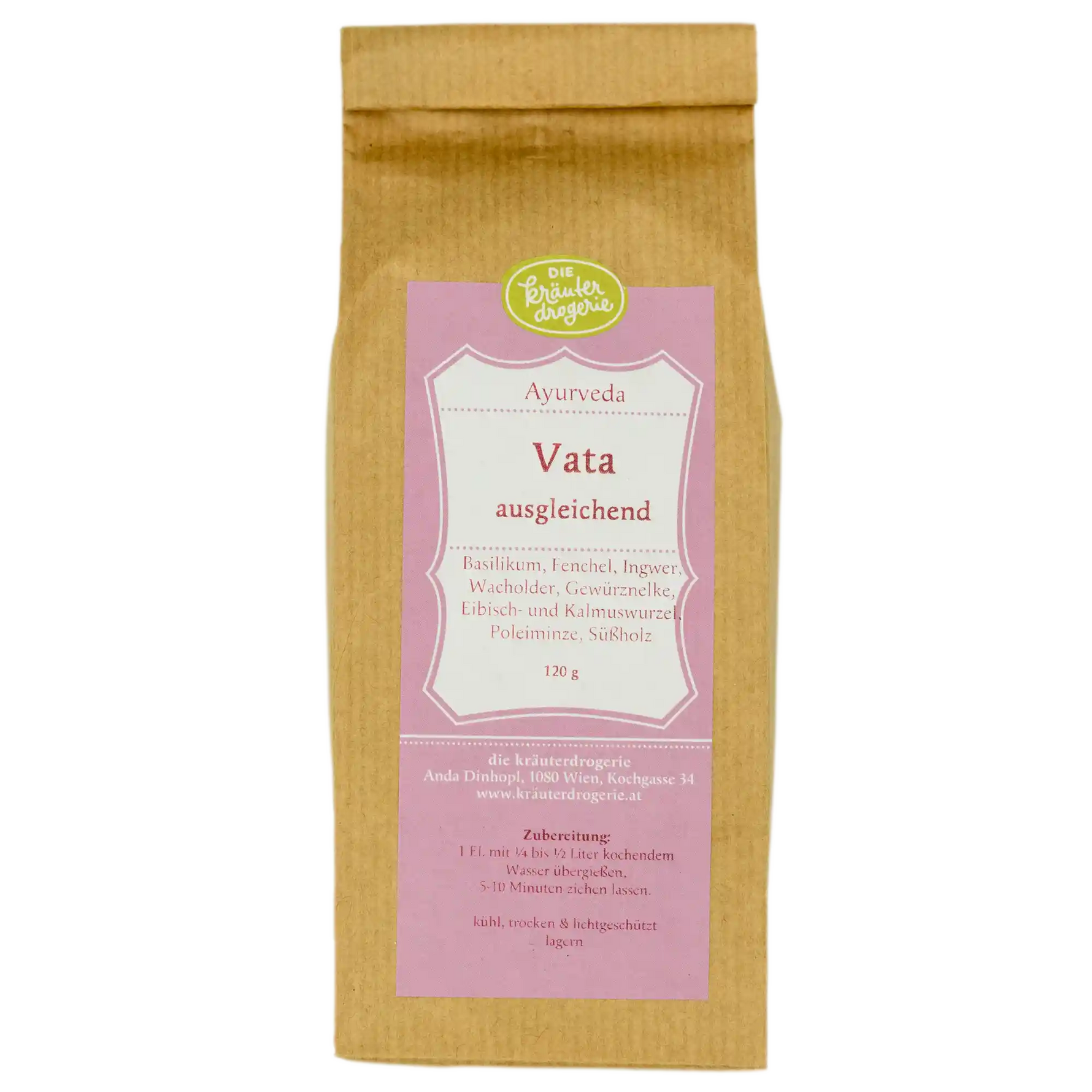 Vata Tee N°2 - Verpackung - 120g Die Kräuterdrogerie
