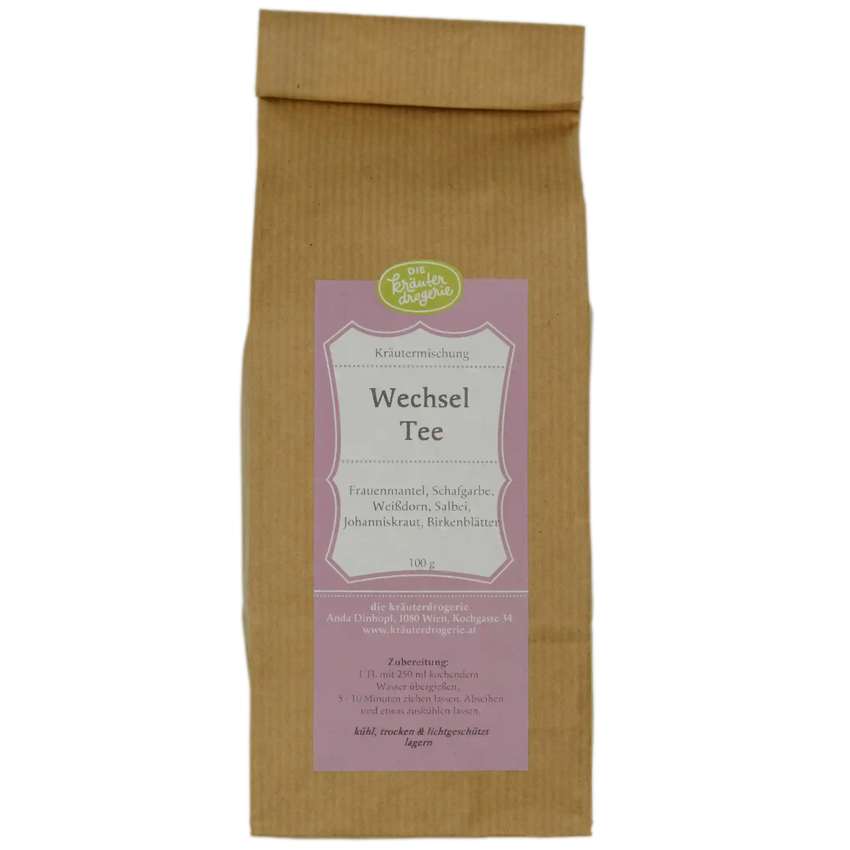 Wechsel Tee - Verpackung – 100g Die Kräuterdrogerie