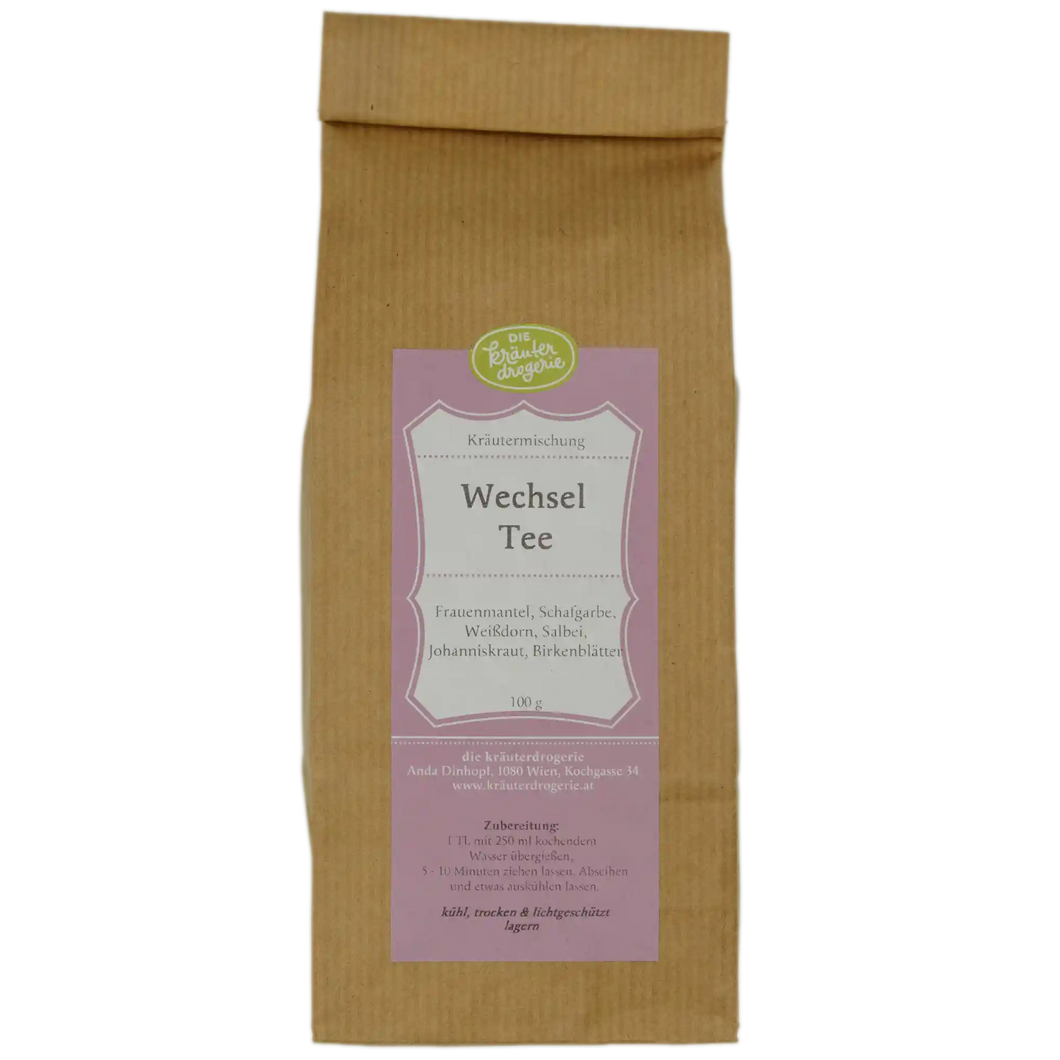 Wechsel Tee - Verpackung – 100g Die Kräuterdrogerie