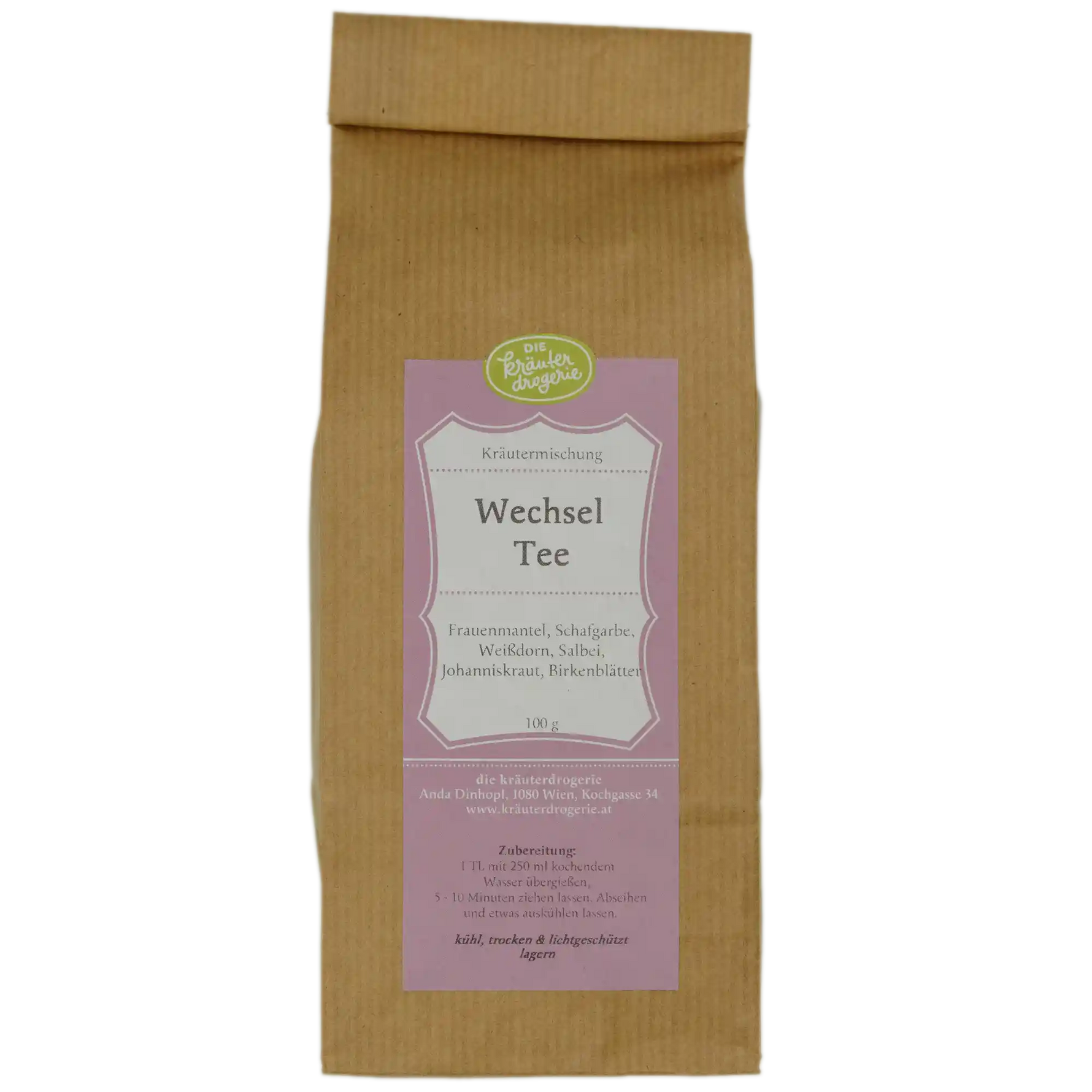 Wechsel Tee - Verpackung – 100g Die Kräuterdrogerie