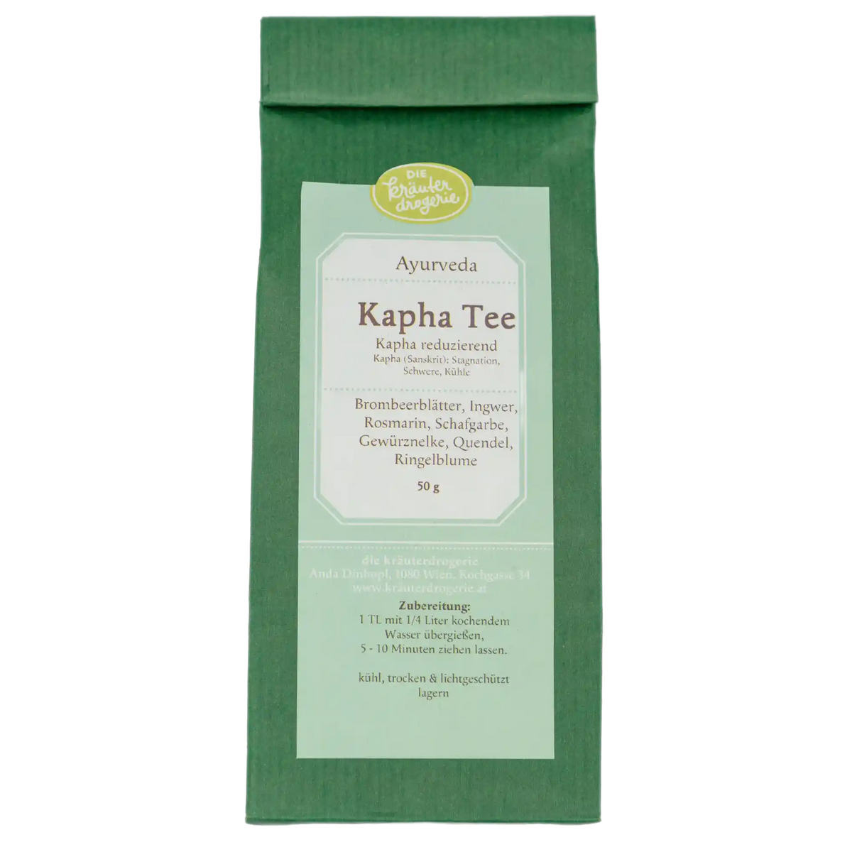 Kapha Tee N°1 - Verpackung - 50g Die Kräuterdrogerie
