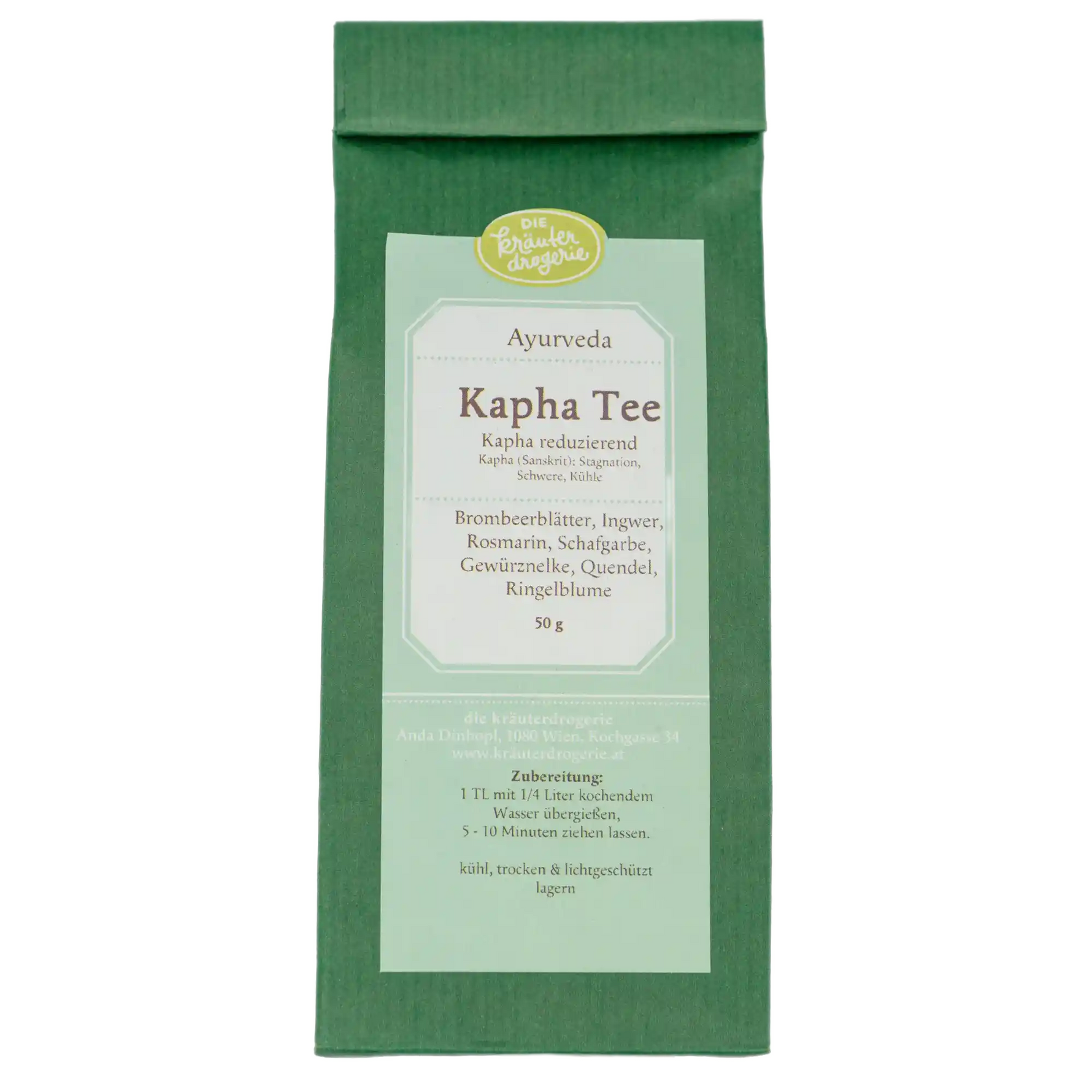 Kapha Tee N°1 - Verpackung - 50g Die Kräuterdrogerie